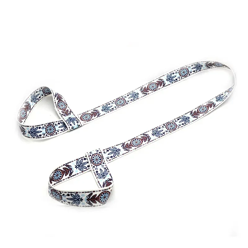 النايلون الملونة الأشرطة اليوغا حصيرة حزام حزام قابل للتعديل الرياضة حبال الكتف حمل حزام حزام ممارسة تمتد حزام اليوغا المرنة #6