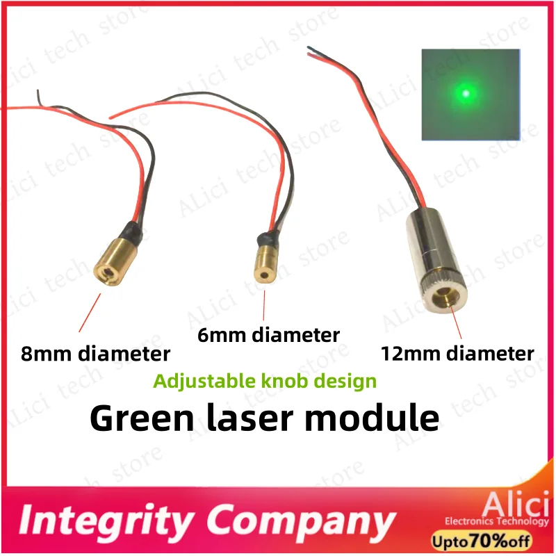 High-quality 520nm 10mw green dot laser module 6mm, 8mm, 12mm small laser module indicator positioner