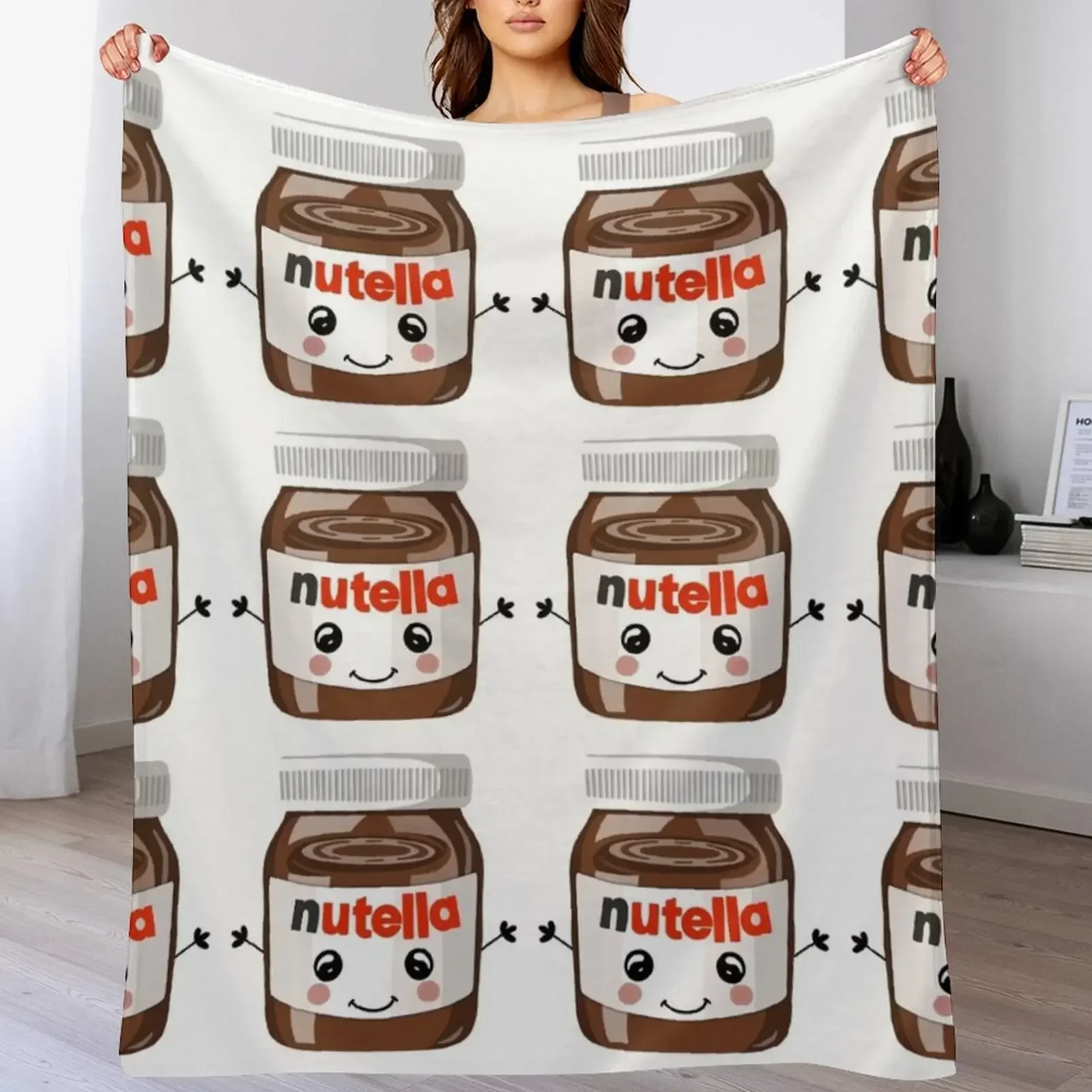 

Nutella Cutie Throw Blanket Beach Thin Sofas Decorative Beds Blankets