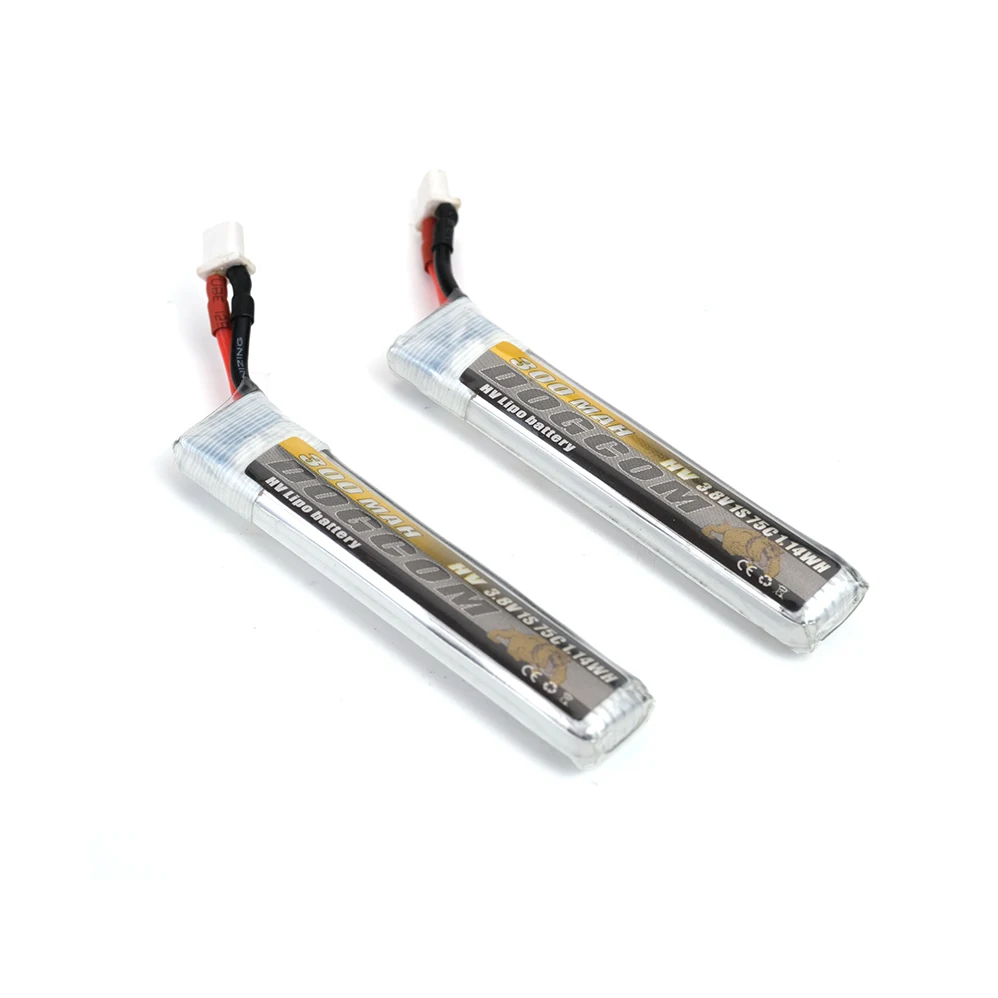 5PCS DOGCOM 300mAh 3.8V 75C 1S Lipo Battey With PH2.0/BT2.0 Plug for RC FPV Racing Drone Quadcopter