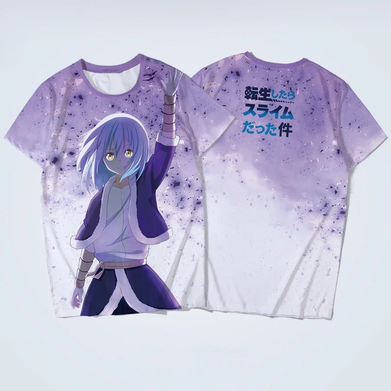 Anime That Time I Got Reincarnated as a Slime 3D Print T-Shirts Men Women Oversized Short Sleeve T Shirt Male Tees Tops Clothing