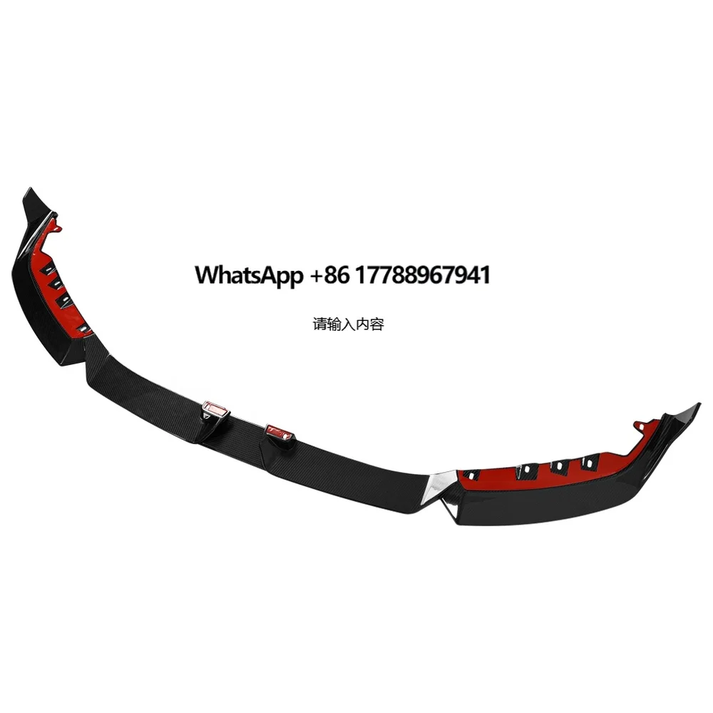 

3pcs Real Dry Carbon M2 Lip Spoiler Front Bumper Lip Car Exterior Accessories for G87 M2 2022up