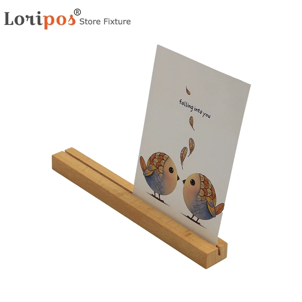 Solid Wood Note Clip Calendar Holder Stand Photo Display Stand Creative Wedding Desktop Picture Clip Wooden Name Card Label Rack