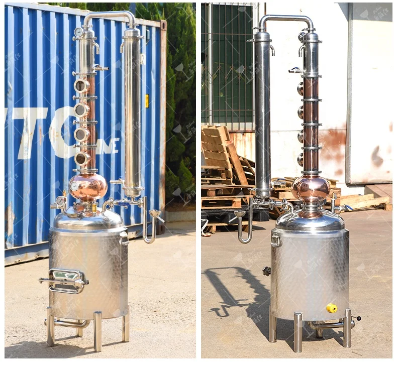 50L Copper Whiskey Rum Brandy Single Tower Still Alcohol Distiller with Electrical Heating view 2