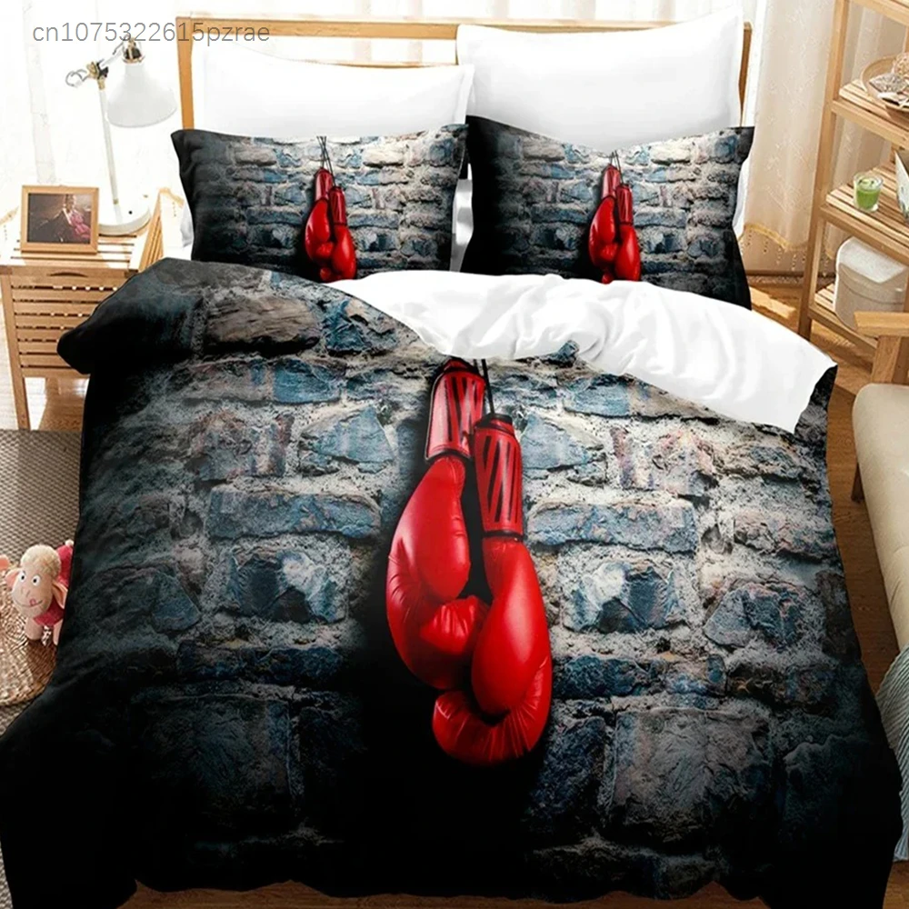 3D Printed Boxing Bedding Set Duvet Cover Bedroom Comforter Covers Single Twin King ​Size Quilt Cover Home Textile