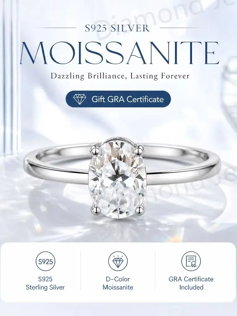 Verstellbare Ringe im Smaragdschliff mit GRA-Zertifikat, Moissanit-Diamanttester-geprüft, S925 Sterlingsilber, Radiant Pear Ringe – Detail 5