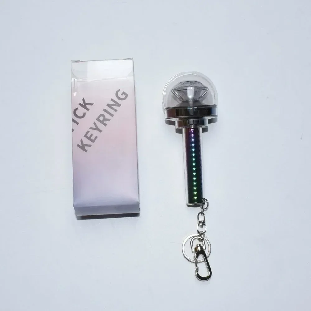 Kpop Idol 17 Mini Lightstick Key Ring Glow Stick Keychains for Carat Gift