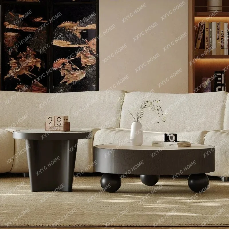 XXWabi-sabi special-shaped coffee table, living room household small apartment coffee table