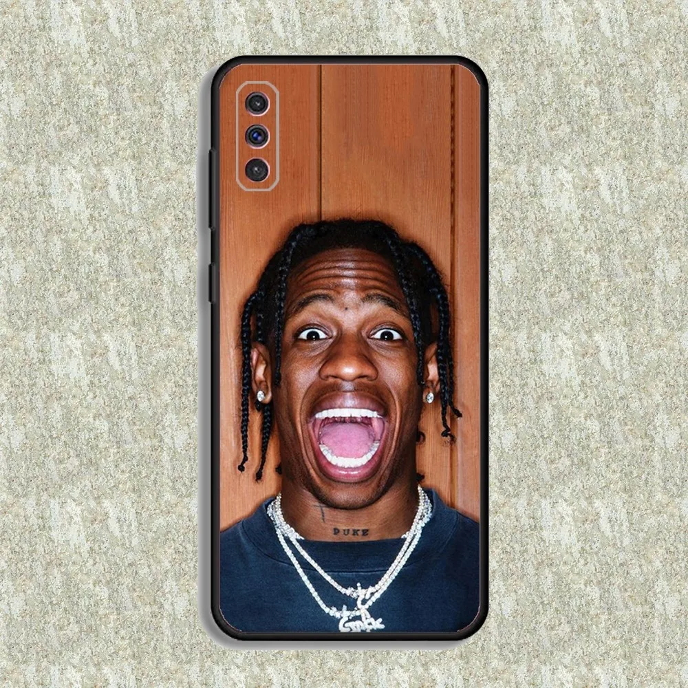 Rapper T-Travis S-Scott Phone Case For Samsung S23,23,22,30,21,10,9,Note20 Ultra,Lite,Ultra,5G,Plus,FE,Black Soft Case