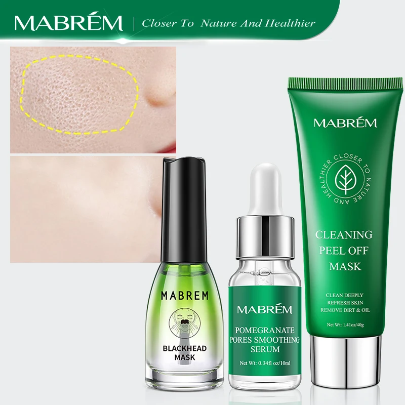 Facial Skin Care Set MABREM Blackhead Removal Mask Oil-Control Shrink Pores Repair Acne Treatment Nose Cleansing Facial