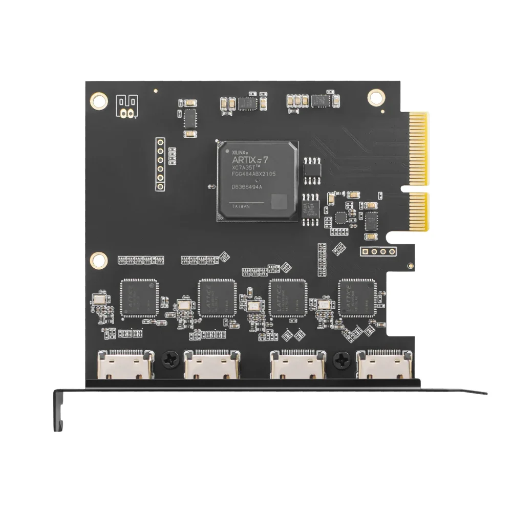 UNISHEEN Game 1080p60 Vmix OBS Streaming Win10 Linux 4 Channel HDMI Video Capture Card Box PCIe