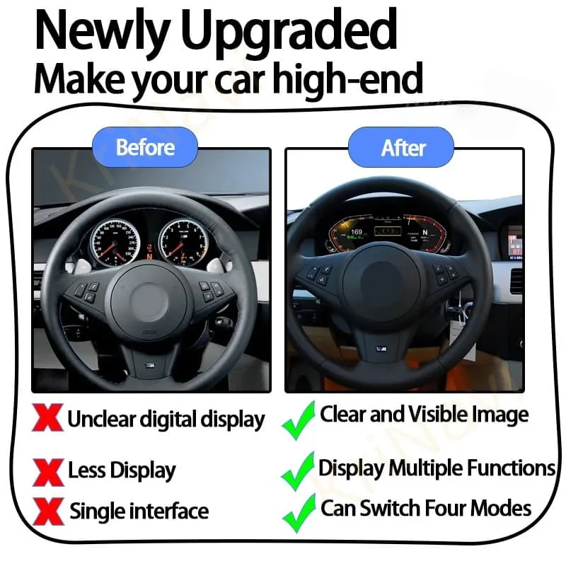 Lcd Digital Dashboard Cluster Digital For BMW 2003~2009 E60 E61 2006~2013 old X5 (E70)Car speed table Virtual Cockpit Instrument