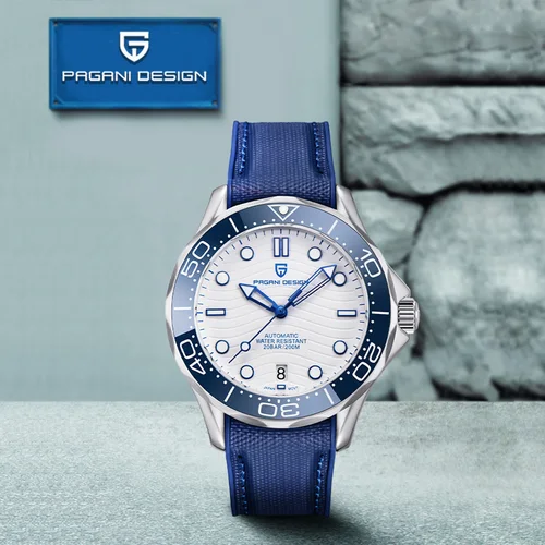 Pagani design 2025 nuevo reloj para hombre, relojes mecánicos automáticos informales, reloj con espejo de zafiro, bisel de cerámica, acero inoxidable 20BAR