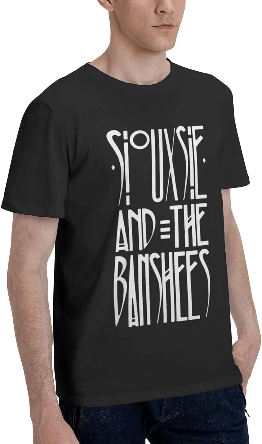 Siouxsie and The Banshees Logo T Shirt Mens Summer Crew Neck Tops Casual Short Sleeve Tshirt