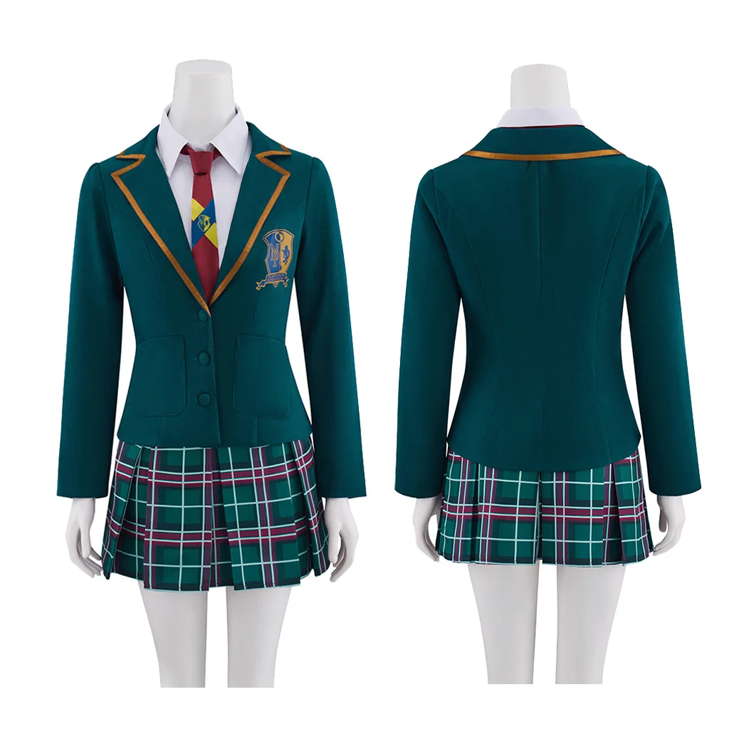 Movie Cosplay Astrid Deetz Cosplay Costume High School British Style Uniform Dress Women Halloween Fancy Outfits