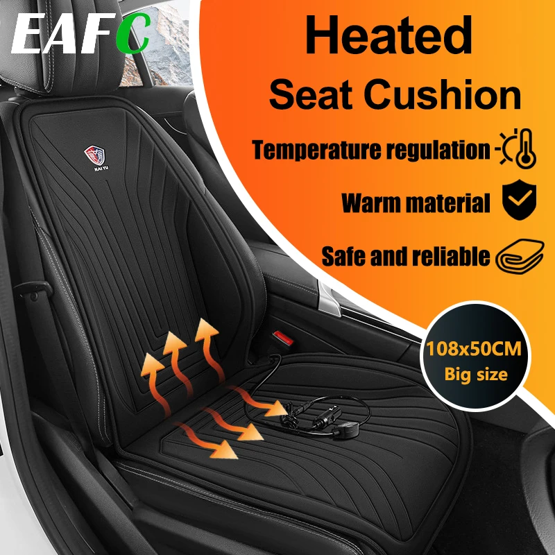 Car Seat Heater 12V Universal Fast Thicken Heated Car Seat Cushion Cover Electric Heater Winter Warmer Heating Pad For Winter