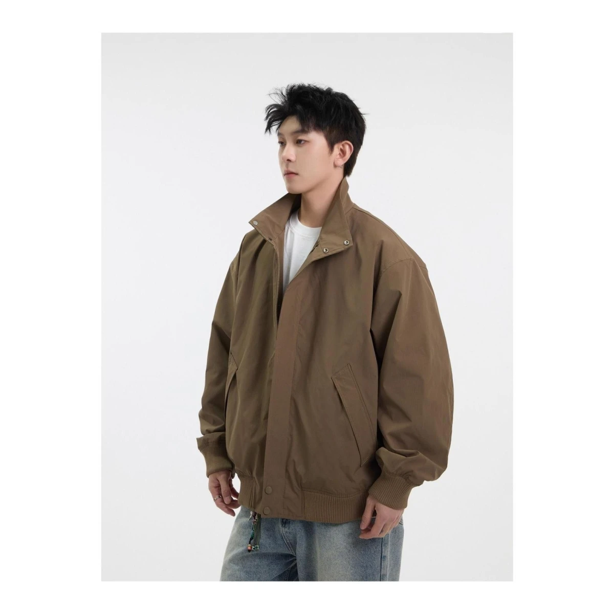 

Повседневная мужская куртка Sli, весенне-осенняя свободная посадка, уличный тренд, Harajuku, корейская ветровка, верхняя одежда для подростков