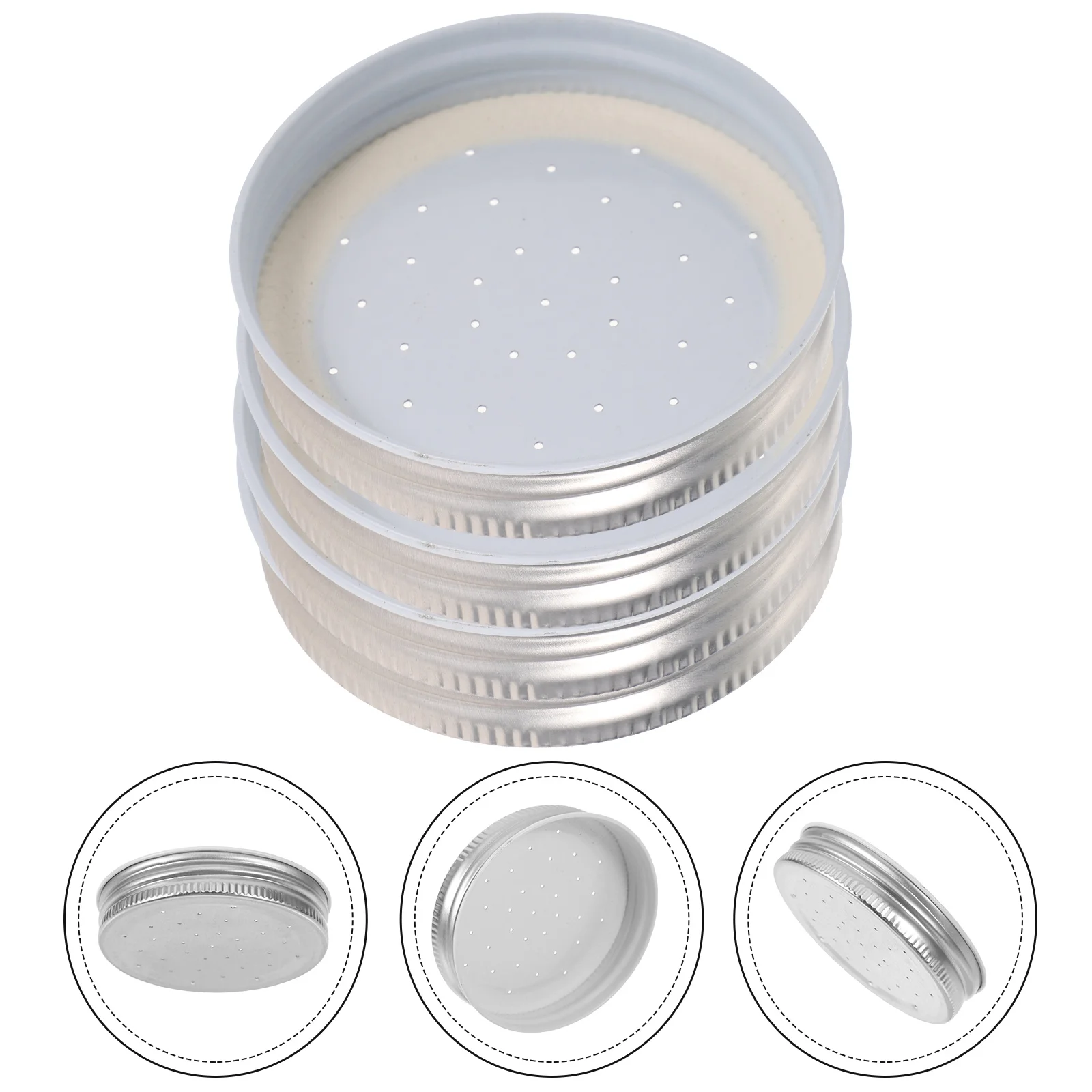 

4 Pcs Honey Bee Feeder Mason Jar Lids Waterer Letter Bees Beehive Entrance Feeding Equipment