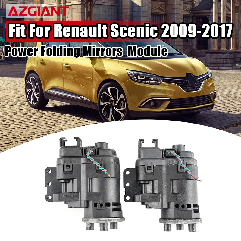 AZGIANT Car Mirror Fold Control Module Power Fold Retract Extend Left Right Direct Replacement For 2009-2017 Renault Scenic
