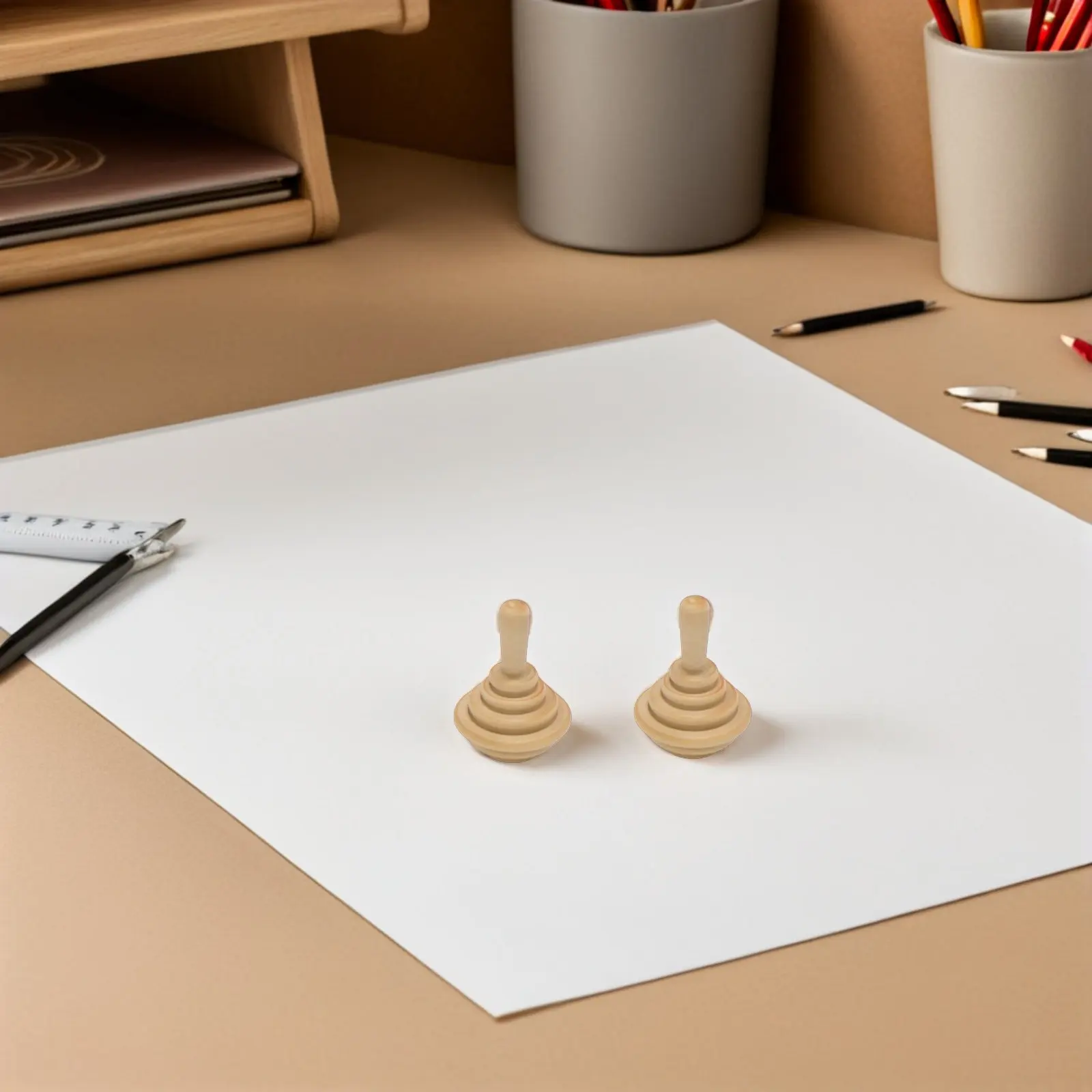 10Pcs Wooden Spinning Tops Unfinished DIY Paintable Blanks for Kids Classroom Rewards Stem Education Birthday Party Favors