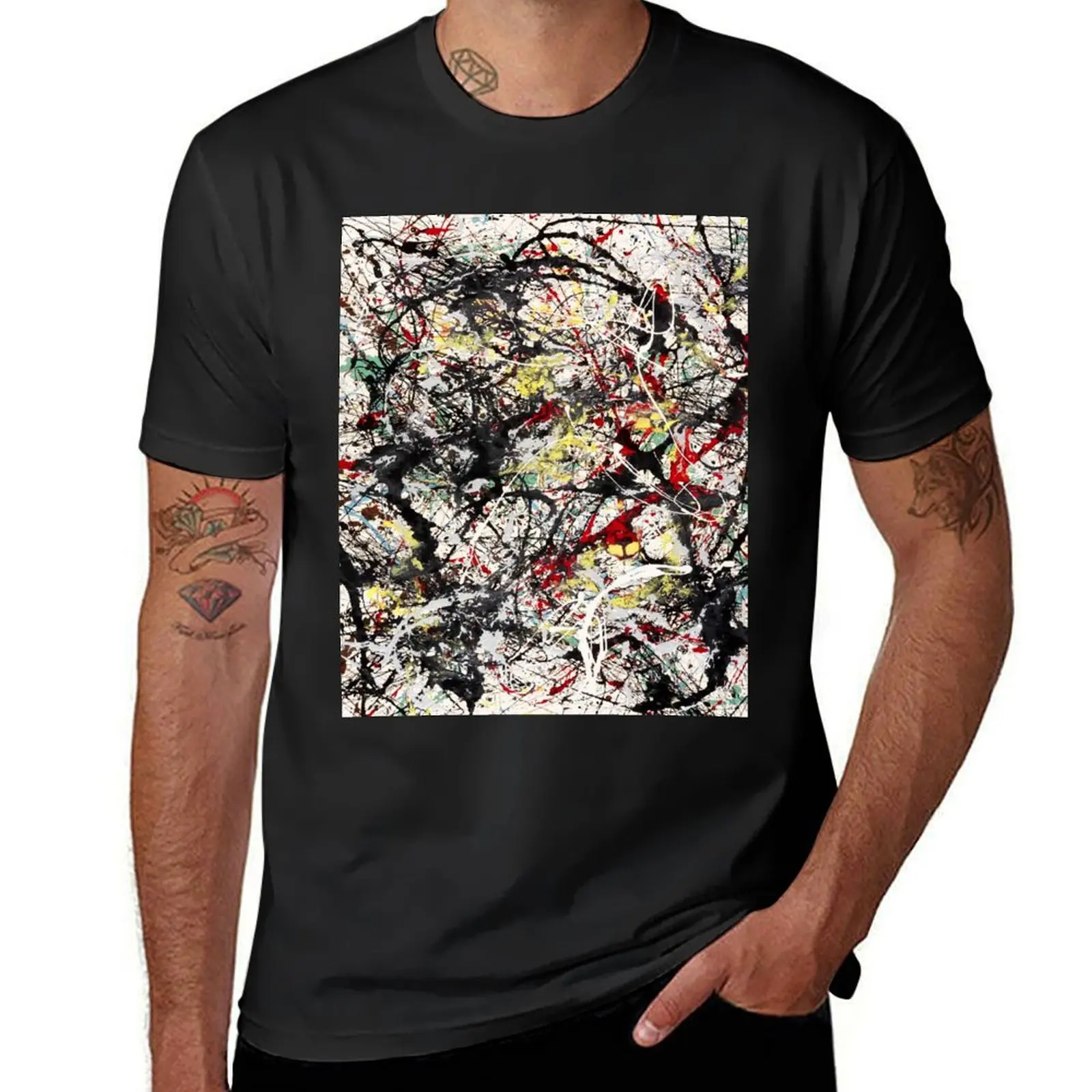 artwork by Jackson Pollock T-Shirt hippie clothes aesthetic clothes graphics mens t shirts casual stylish