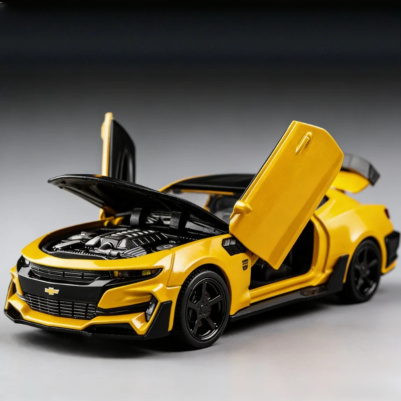 

Модель автомобиля Chevrolet Camaro 1:32 из сплава, высокодетализированная, со звуком и светом, коллекционная, для детей, подарок