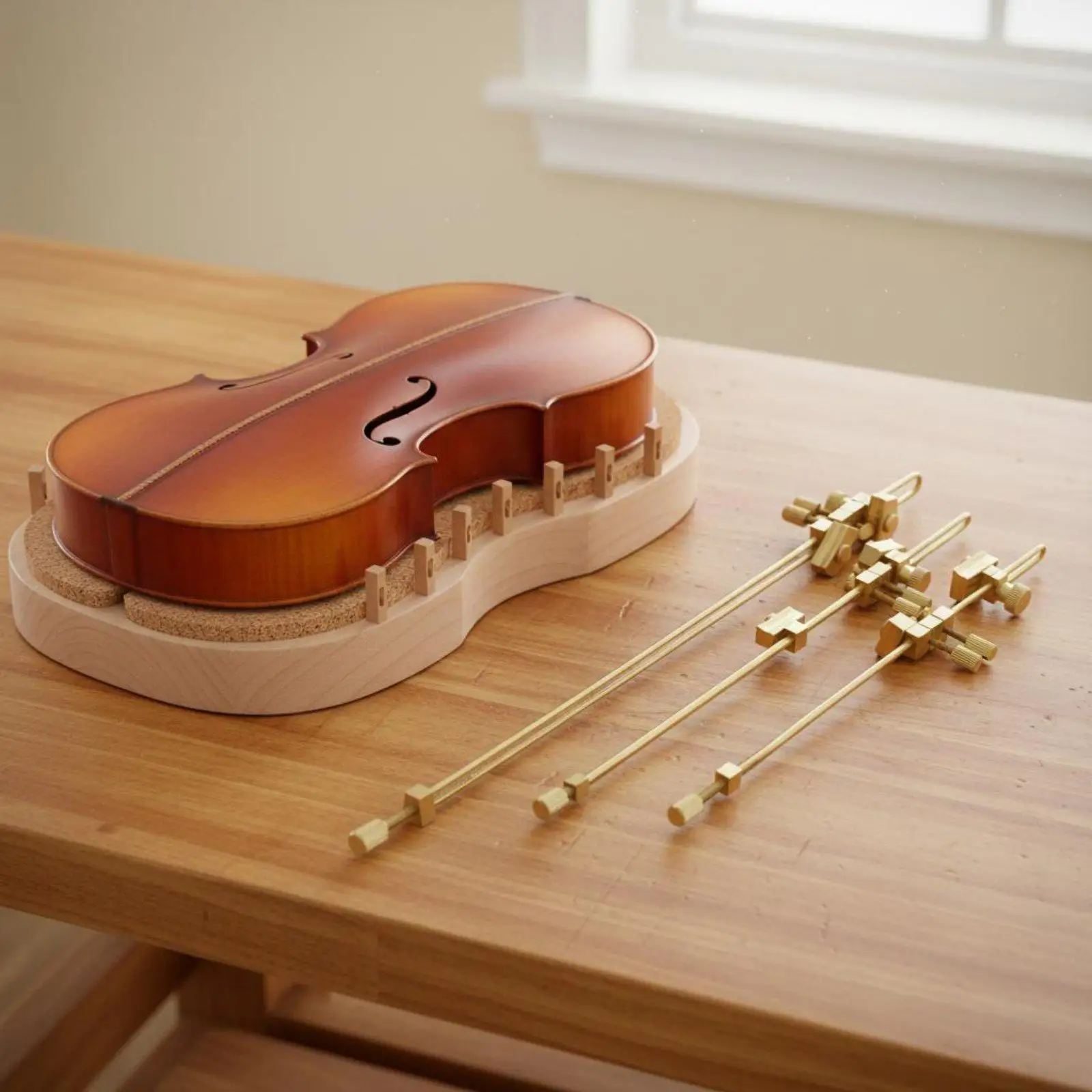 Copper Violin Repair Clamp Luthier Tools for Fixing Crack Center Seam String Instrument Woodworking Gluing Clamps for Violin