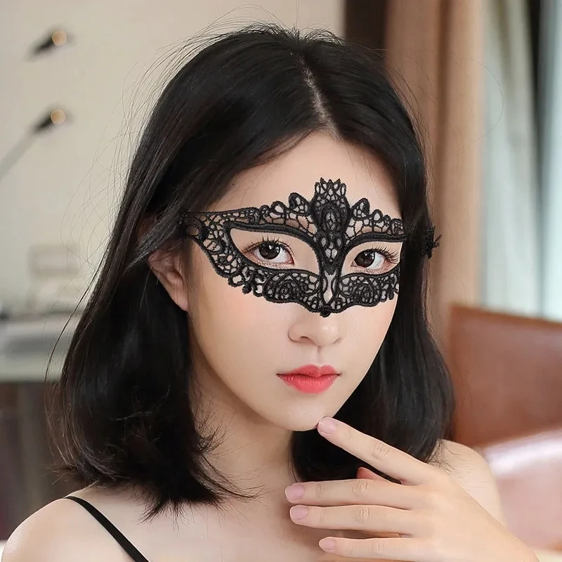 2023 hot sexy new Fun Lace Eye Mask Makeup Ball Party Princess Queen Hollow Mask Party Perspective Male and Female Laces Masks