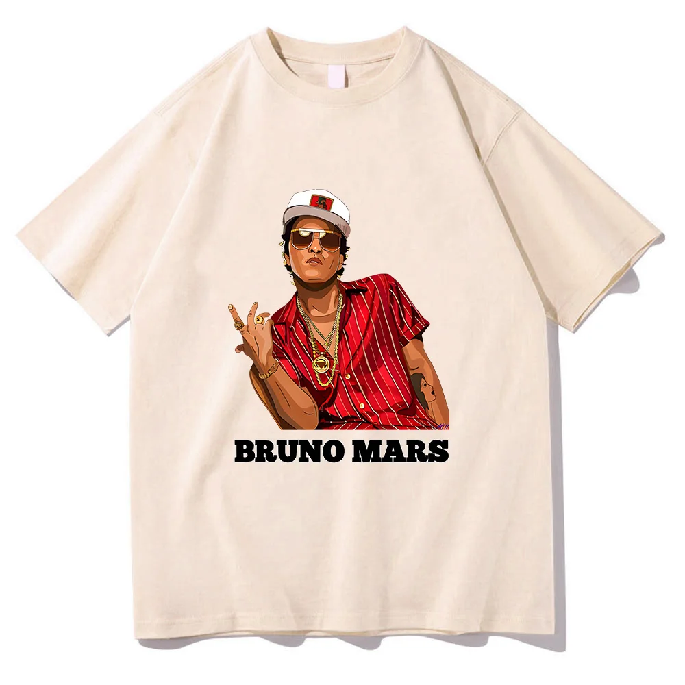 

Футболка Bruno Mars с графическим принтом в корейском стиле, панк-футболка с короткими рукавами, готическая футболка с круглым вырезом, Ropa Hombre, мягкая одежда в стиле ретро