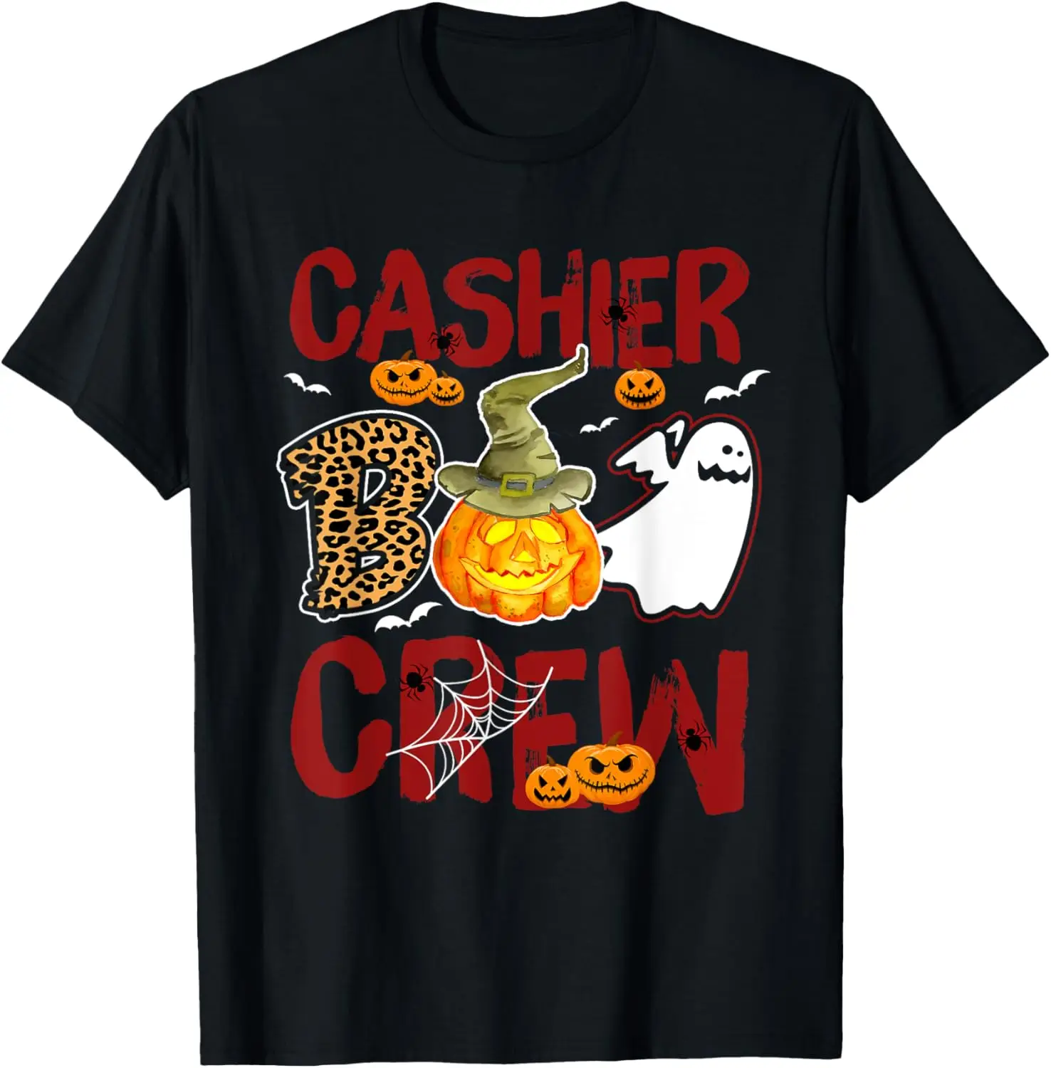 Cashier Boo Crew Halloween Teller Costume T-Shirt