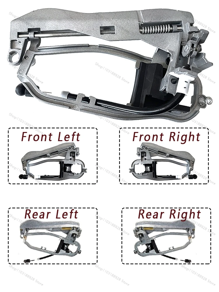 【Separate & Select Parts】 For BMW X5 E53 1999 2000 2001 2002 2003 2004 2005 2006 Door Handle Carrier Door Handle Bracket