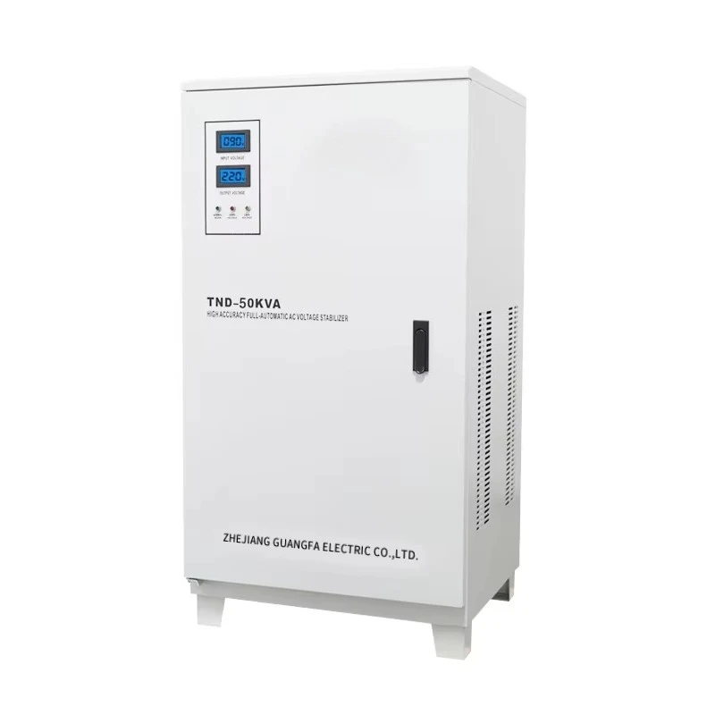 

Однофазный автоматический стабилизатор/регулятор напряжения переменного тока 50/60 Гц, 20 кВА, 30 кВА, 50 кВА с защитой от пониженного напряжения 50/60 Гц