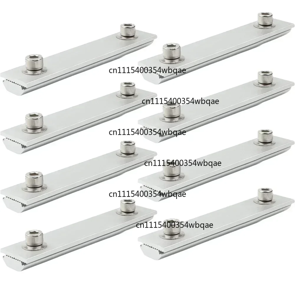 4/8Pcs PV Rail Solar Profile Connector Aluminium Mounting Rail Set Solar Panel Photovoltaic Bracket Mounting Rail Connector