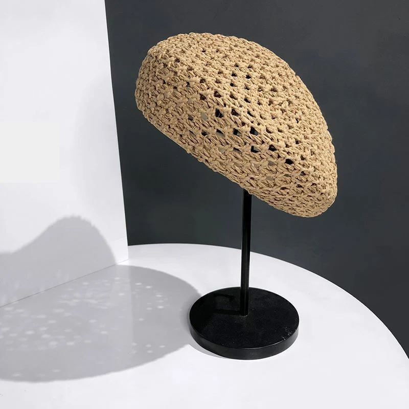 Japan Korea Style Paper Straw Beret Caps for Women Summer Breathable British Painter Hat Fashion Newsboy Hat Sombreros De Mujer