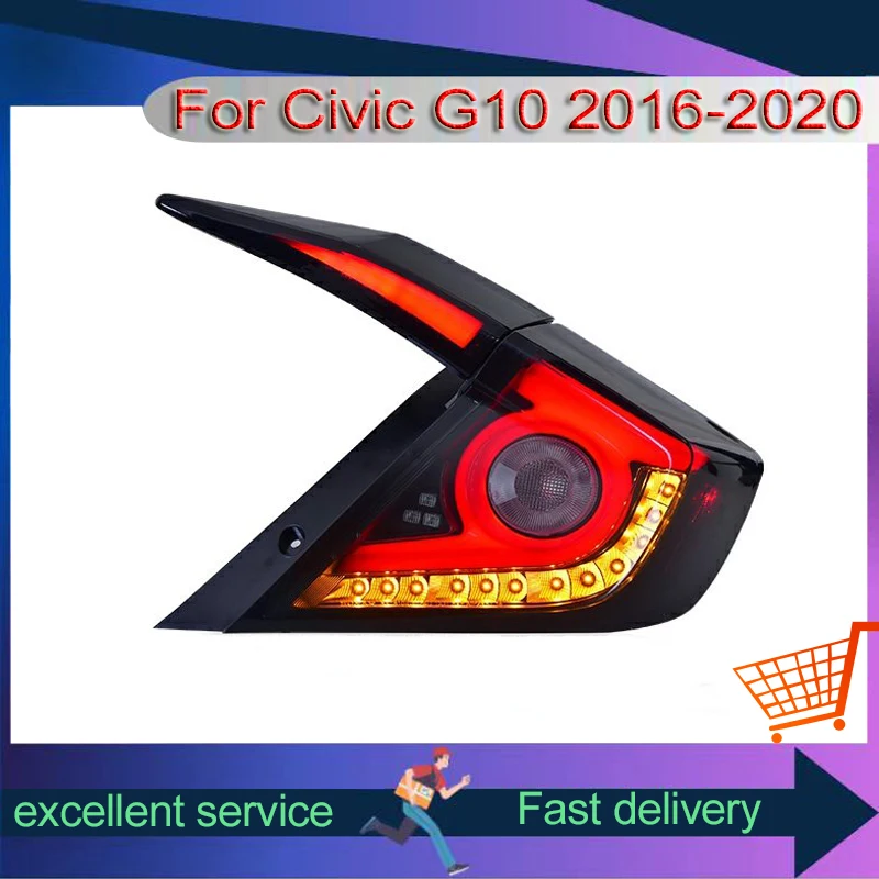 

Taillights For Honda Civic G10 2016-2020 New Tail Lamps Assembly Modified Upgrade LED Streaming Turn Signal Lights Automobile