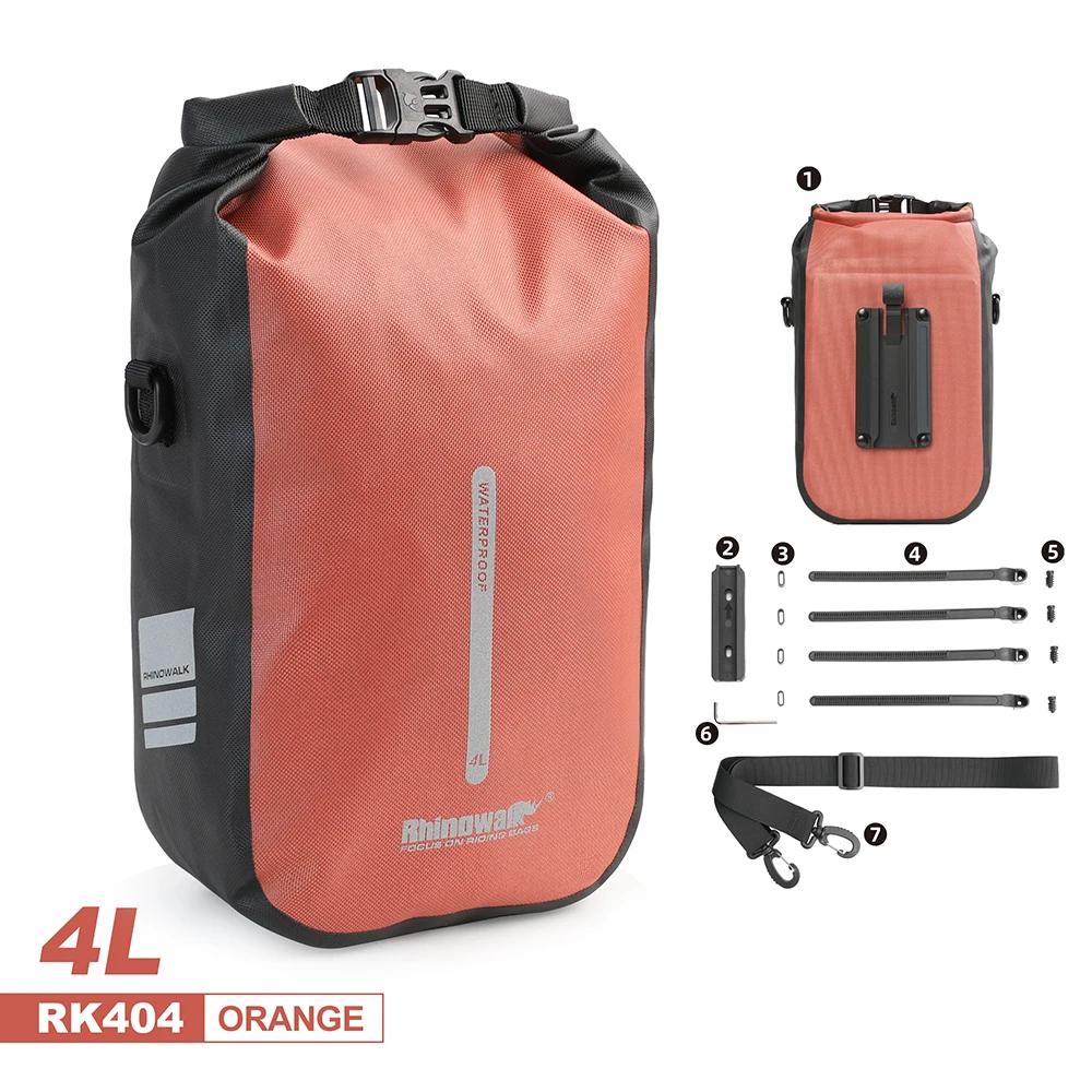 Rhinowalk Quick Release Bike Fork Bag 4-6L Waterproof