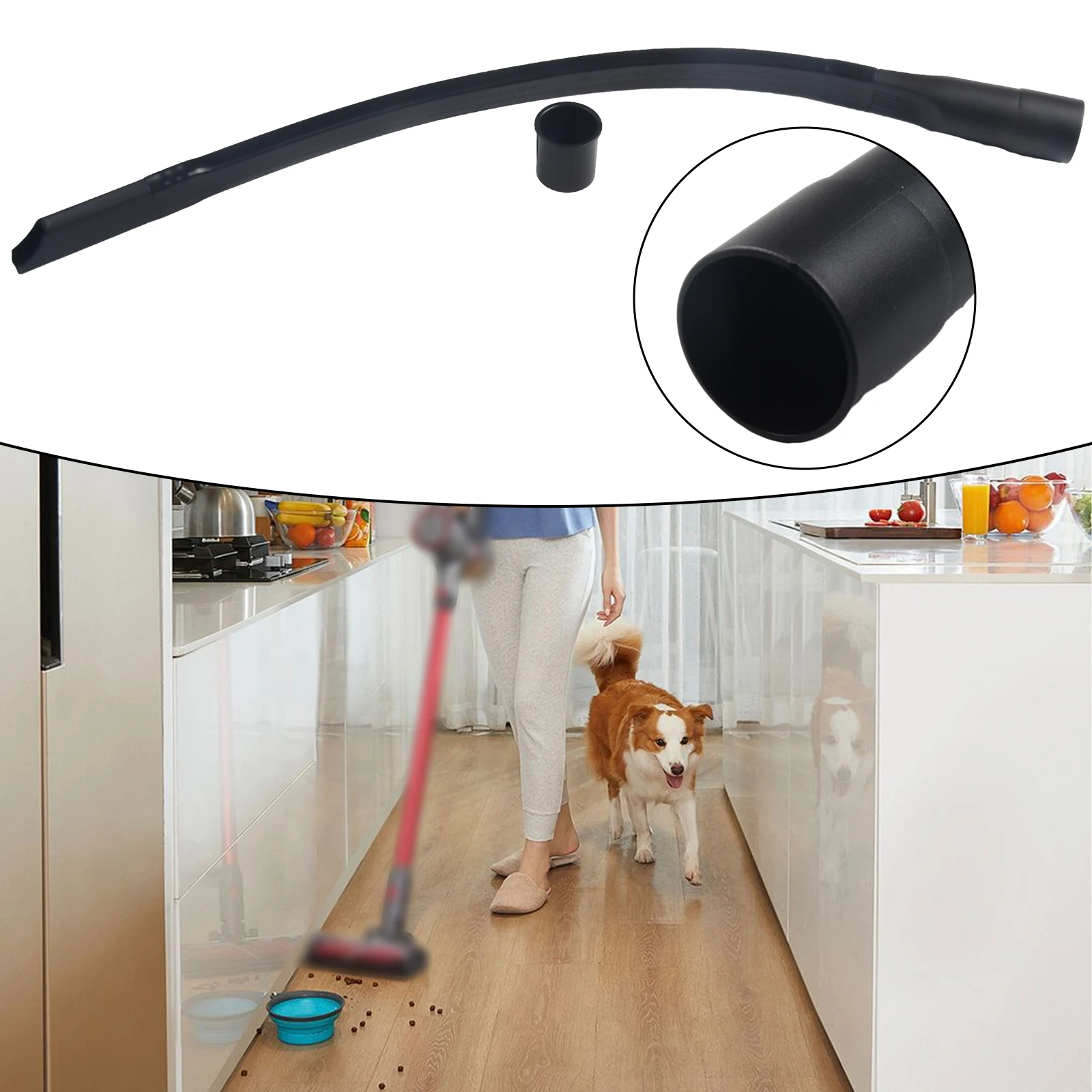 

Suction Head Nozzle Long Flat Nozzle 1pcs ABS Black Multi Functional Powerful Suction Inner Diameter Of Interface