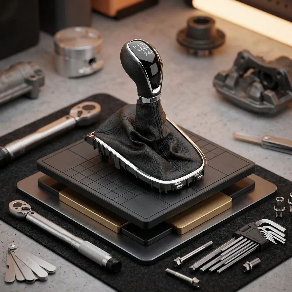 6 Speed Knob BLACK Gear Shift Knob 6 Speed ABS Dust Cover Included Easy Installation Components Enhanced Driving Comfort