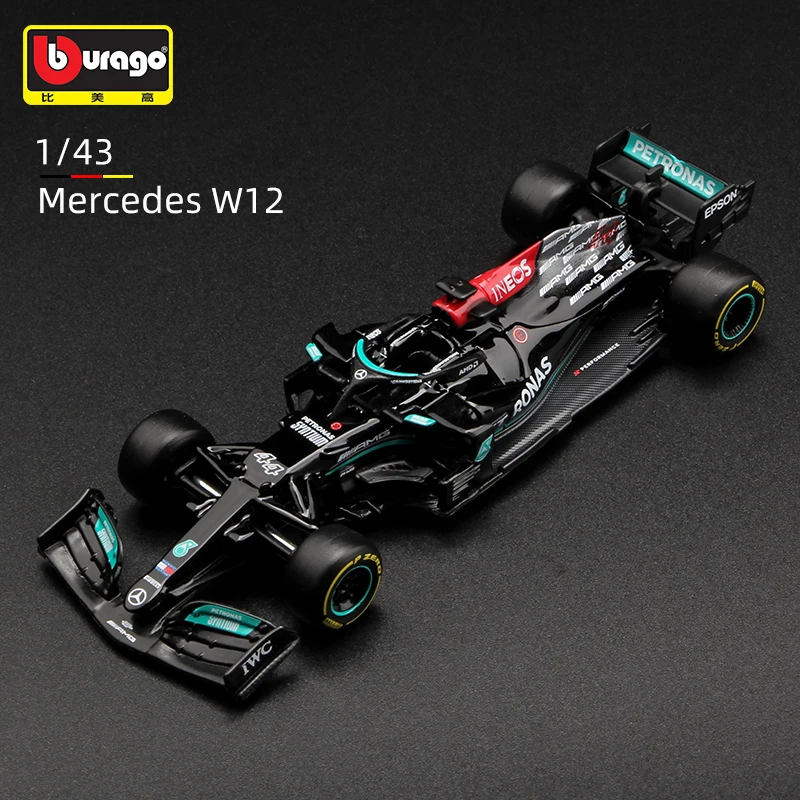 

Bburago 1:43 F1 W12 E Performance Mercedes-AMG Racing Model Simulation Car Alloy Toy Collection Gift 2021 Hamilton