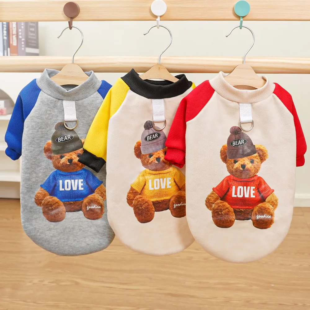 

Cute Bear Print Dog Hoodies Autumn and Winter Pet Clothes for Small Medium Large Dogs Puppy Cat Sweatshirt Pets Pullover Coat