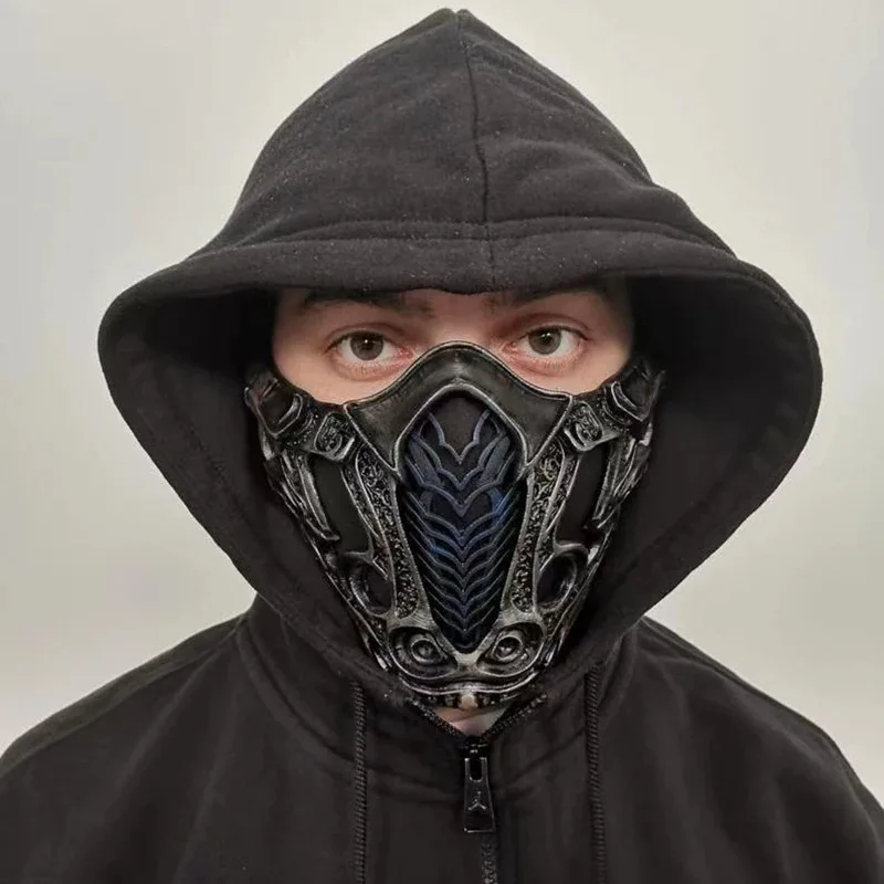 

Аниме Косплей 2023, игра Mortal Kombat Sub-Zero, маска скорпиона, карнавальный костюм, смоляные маски, реквизит, аксессуары для вечеринки на Хэллоуин, 72-й