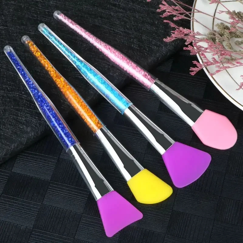 1pcs Silicone Face Mask Makeup Brushes with Rhinestones Multi-Function DIY Facial Brush Foundation Cosmetics Beauty Make UpTools