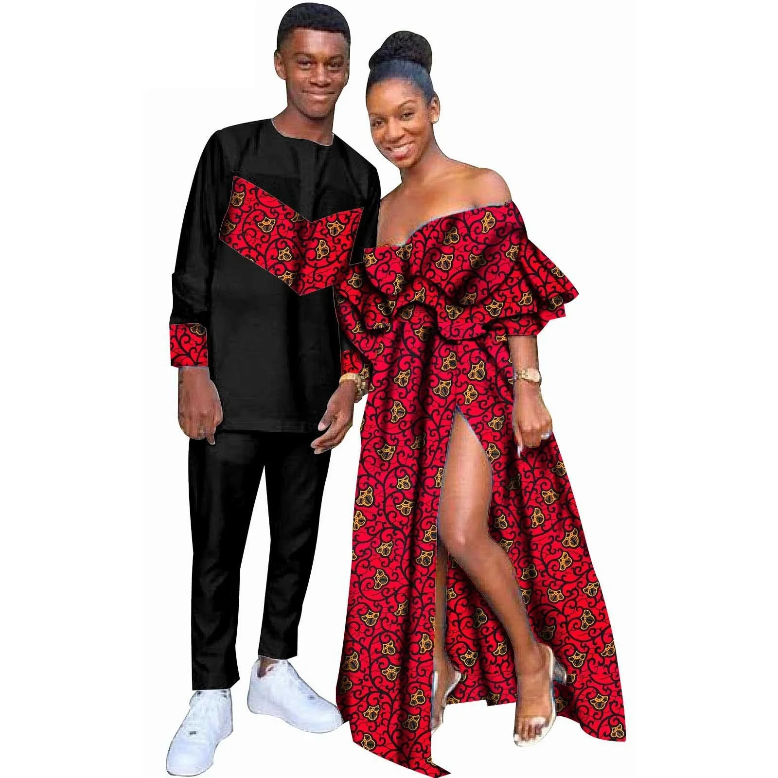 فساتين سهرة لحفلات الزفاف والحفلات الراقصة دبي للنساء الأفريقيات فستان حورية البحر فستان طويل أنيق للسيدات لأعياد الميلاد وبدلة رجالية #3