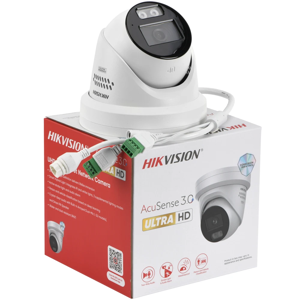 Hikvision DS-2CD23123G2-LIS2UY/SL 12MP AcuSense AI Camera Smart Hybrid Light 2 way Audio PoE IP67 Human Vechile Motion Detection