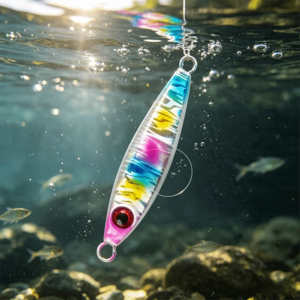3pcs Micro Jig Slow Fall Fishing Metal Jig Origin Hook 15g 20g 25g 30g 35g Metal Fishing Lure Metal Jigging Lures Shore Casting