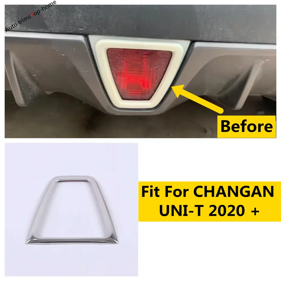

Carbon Fiber Look/Red/Silver Style Rear Park Brake Brake Lights Cover Trim For CHANGAN UNI-T 2020 - 2024 Exterior Accessories