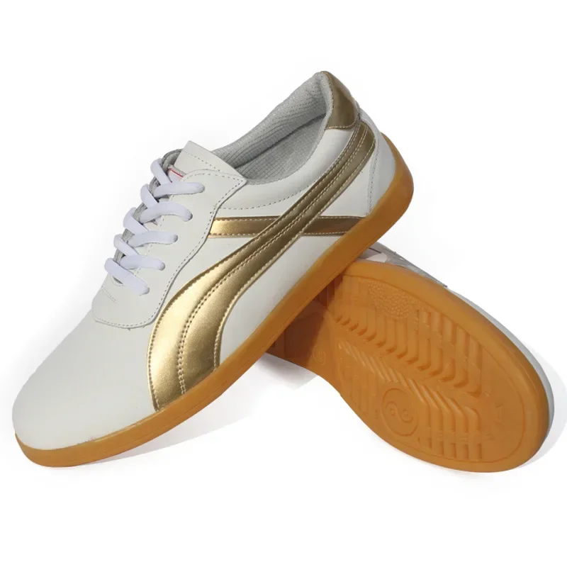 New Tai Chi Shoes Soft Genuine Leather Kung Fu Wushu Shoes Martial Arts Sneaker Sports Training Footwear