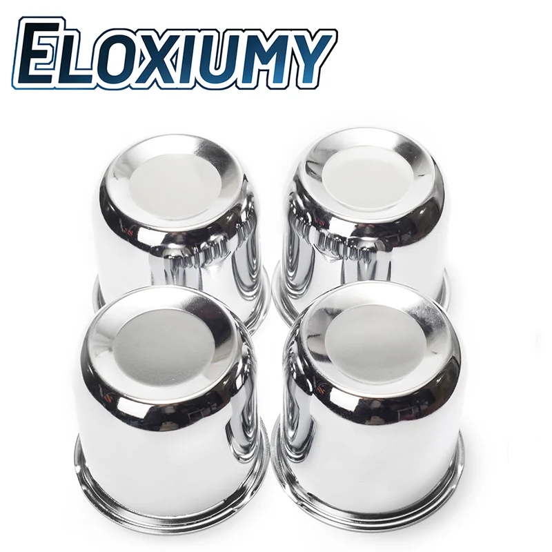 Eloxiumy 2pcs or 4pcs 81mm Push Through Center Caps for Truck Trailer Wheels Rim 3.19 inch Push Through Wheel Center Caps Carbon