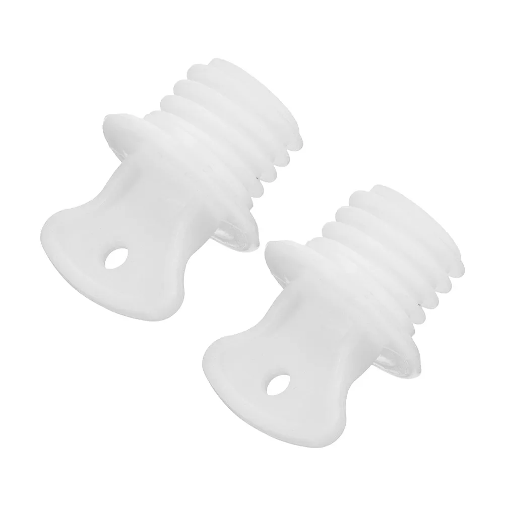 2Pcs Hot Water Bag Stopper Anti-Aging Rubber Plug with Thread Pattern Excellent Seal for Hot Water Bottle Heat Retention