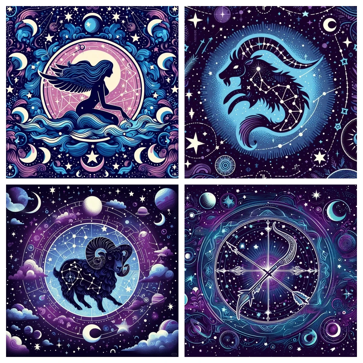 Tarot tablecloth, twelve constellations, mysterious altar, witchcraft, astrology, board game, tablecloth